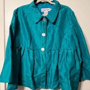 Vintage Dizzy Lizzie 100% Silk 3 pc Suit XL